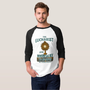 T-shirt L'Eucharistie de Saint-Carlo Acutis est ma route v