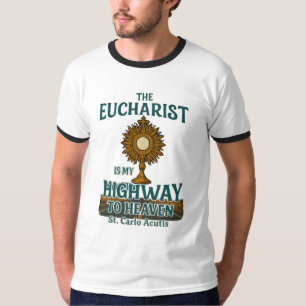 T-shirt L'Eucharistie de Saint-Carlo Acutis est ma route v