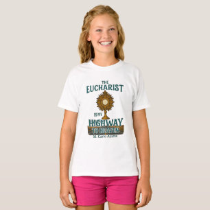 T-shirt L'Eucharistie de Saint-Carlo Acutis est ma route v