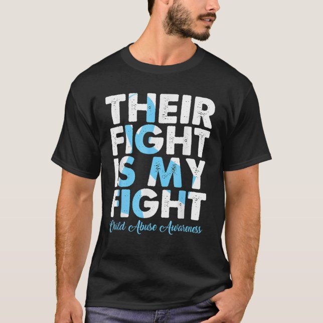 T-shirt Leur Combat Est Ma Lutte Contre La Maltraitance De (Devant)