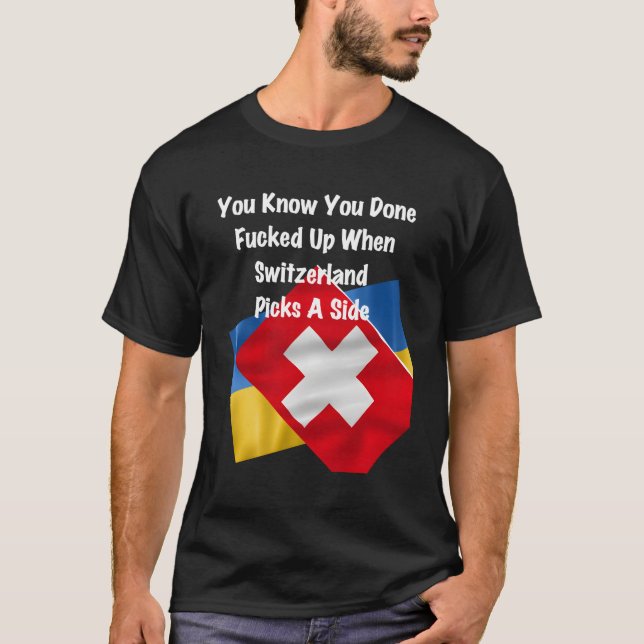 T-shirt L'Europe soutient l'Ukraine Anti Russe Je soutiens (Devant)