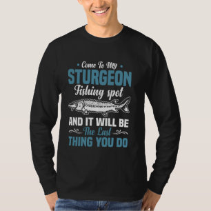 T-shirt Leurre de pêche à la lance pour pêcheur d'esturgeo