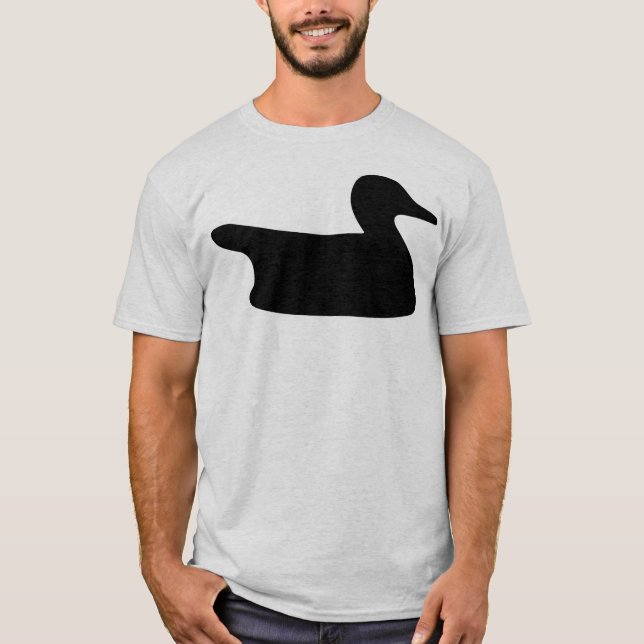 T-shirt Leurre vintage de canard noir (Devant)