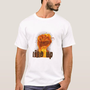 T-shirt Lève-toi Poing Flamboyant