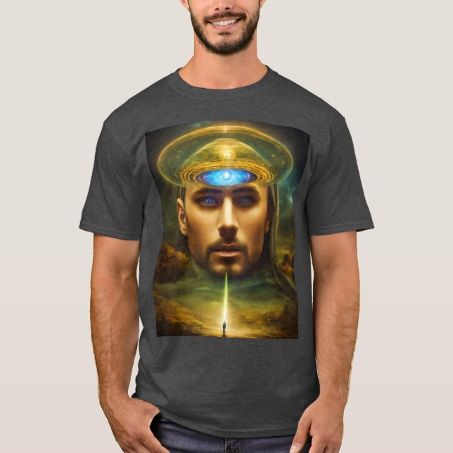 T-shirt L'éveil cosmique visionnaire éclairé avec l'UF (Devant)