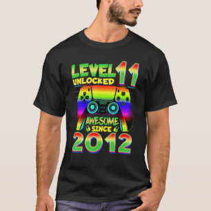 T-shirt Level 11 Unlocked Awesome Since 2012 Gaming 11th B