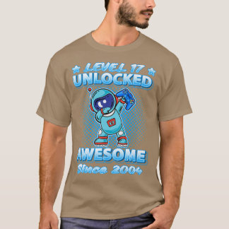 T-shirt Level 17 Awesome Since 2004 Dabbing Astro