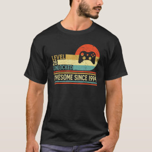 T-shirt Level 28 Unlocked Awesome Since 1994 28th Birthday