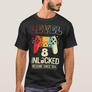 T-shirt Level 8 Awesome 2014 Video Game 8th Birth