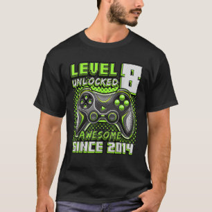 T-shirt Level 8 Awesome 2014 Video Game 8th Birth