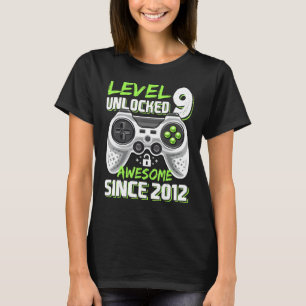 T-shirt Level 9 Awesome 2012 Video Game 9th Birth