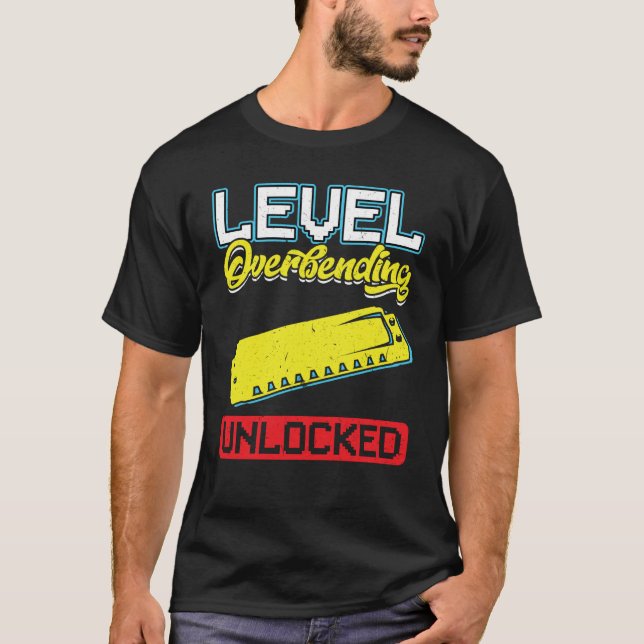 T-shirt Level Overbending Unlocked Harmonica Player (Devant)