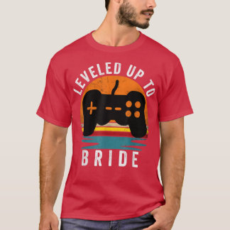 T-shirt Leveled jusqu'à la mariée, amusant jeu de jeu Mens