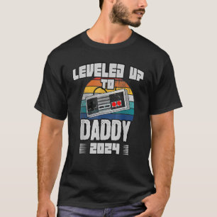 T-shirt Leveled jusqu'à papa 2024 Bientôt être papa père p