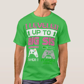 T-shirt Leveled To Big Sister 2023 Mignonne Je vais être