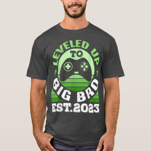T-shirt Leveled Up To Big Brother Est 2023 Funny Future Br