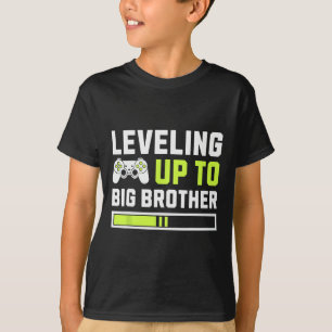 T-shirt Leveling Jusqu'À Big Brother - Amusant Joueur Pour