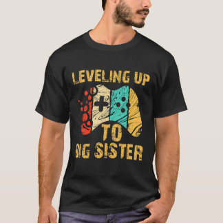 T-shirt Leveling Jusqu'À La Grande Soeur Amusante Gamer Vi