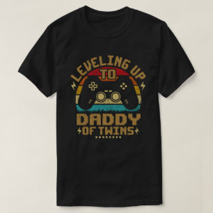 T-shirt Leveling Jusqu'À Papa De Jeu Twins Gamer Papa