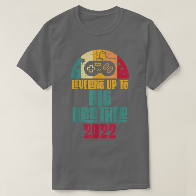 T-shirt Leveling Up Big Brother 2022 Game Controller Pregn (Design devant)