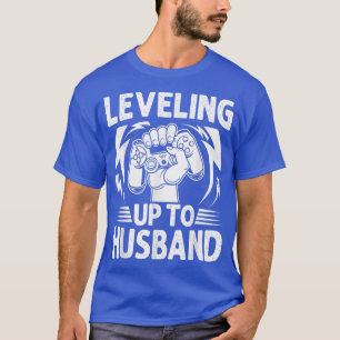 T-shirt Leveling Up to Husband Mens Groom Bachelor Party G