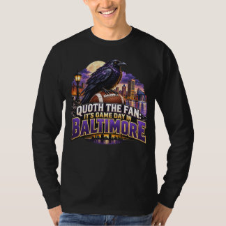T-shirt L'éventail dit : C'est le jour de match à Baltimor