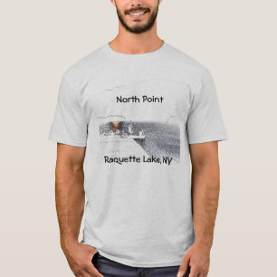 T-shirt lever de soleil (carte-PLEIN), lac du nord