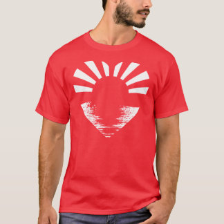 T-shirt Lever de soleil du Japon (blanc sur les hommes