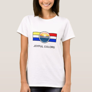 T-shirt Lever de soleil océanique avec couleurs primaires 