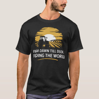 T-shirt Lever de soleil sur tracteur