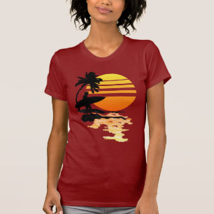 T-shirt Lever de soleil surfant