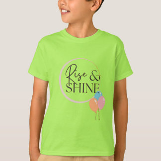 T-shirt Lever et Briller Script Mignon avec Soleil