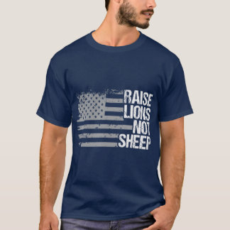 T-shirt Lever Lions Pas Mouton Lion Patriot Américain