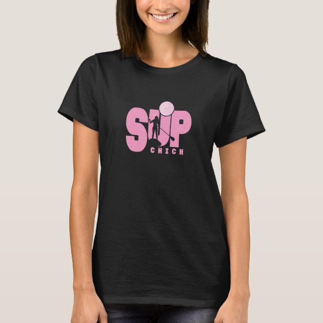 T-shirt Levez-Vous À Paddle Sup Chick (Devant)