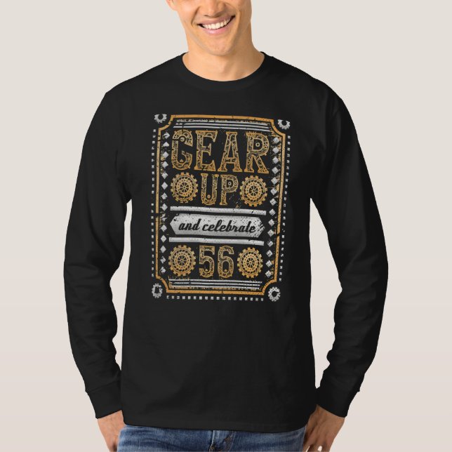 T-shirt Levez-Vous Et Fêtez Le 56E Anniversaire Steampunk  (Devant)