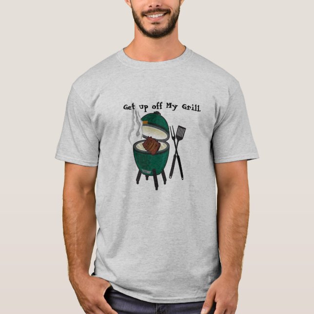 T-shirt Levez-vous outre de mon gril, grand oeuf vert (Devant)