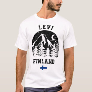 T-shirt Levi Lapland Station de ski Finlande Ski Alpin Fin