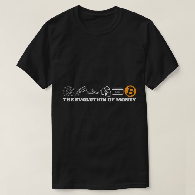 T-shirt L'évolution de l'argent bitcoin btc crypto cryptoc (Design devant)