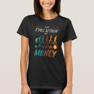 T-shirt L'Évolution De L'Argent Bitcoin Crytomonnaie