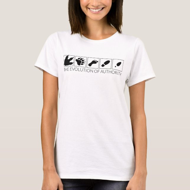 T-shirt L'évolution de l'autorité (Devant)