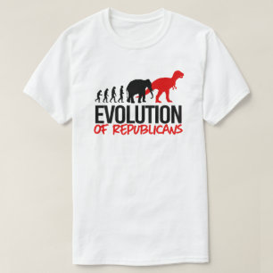 T-shirt L'évolution des républicains dans les dinosaures