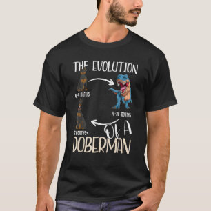 T-shirt L'Évolution D'un Doberman Unisexe Adultes Noir Sh