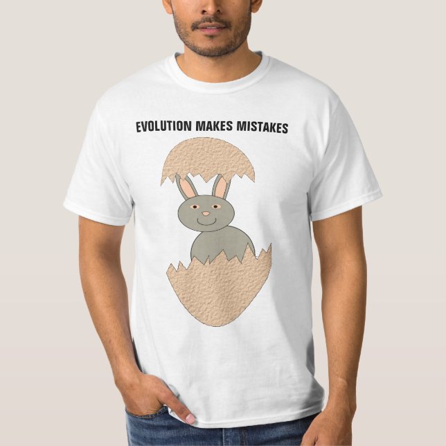 T-shirt L'Évolution Fait Des Erreurs Drôle Mens T Shirt (Devant)