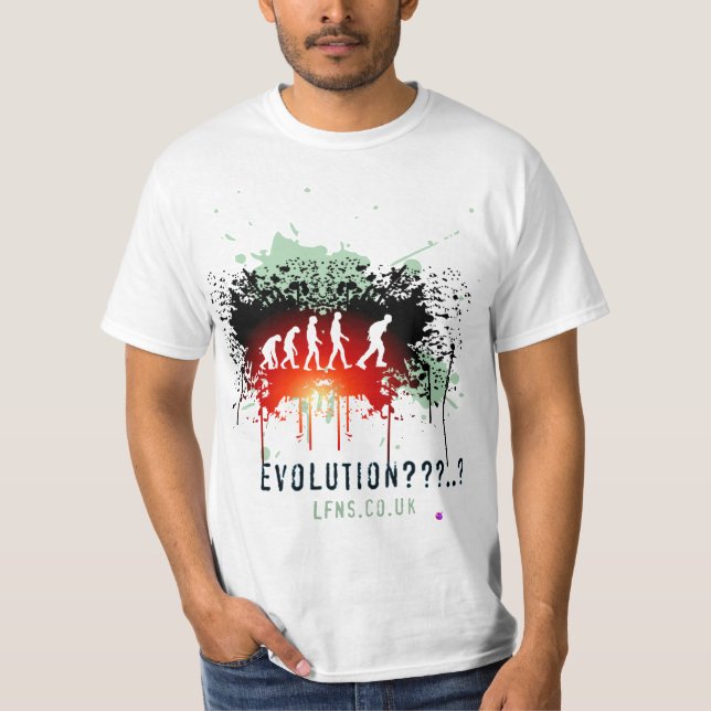T-shirt L'évolution/gardent la valeur gauche (Devant)