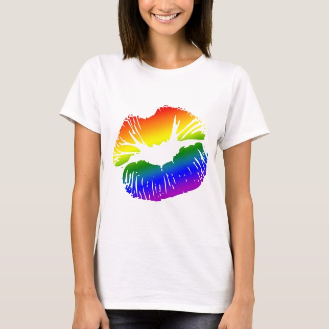 T-shirt Lèvres 1 d'arc-en-ciel (Devant)