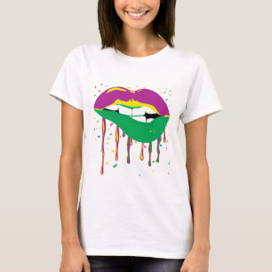 T-shirt Lèvres à goutte Mardi Gras