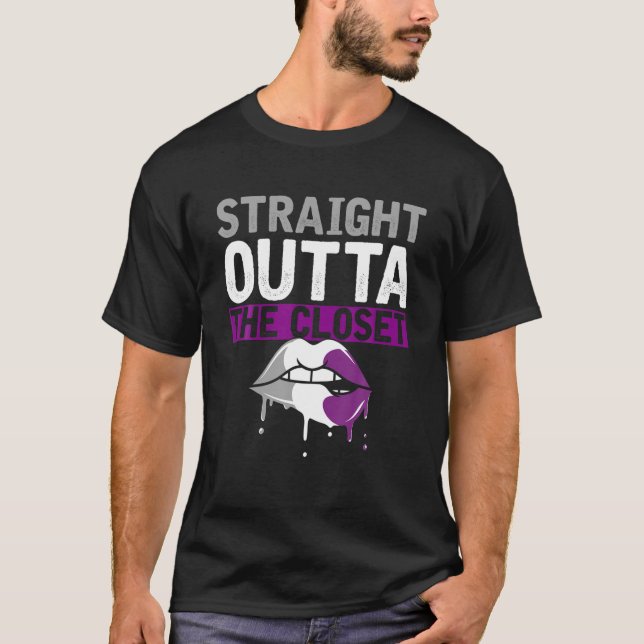 T-shirt Lèvres aspirantes Asexualité Ace Pride Demisexual  (Devant)