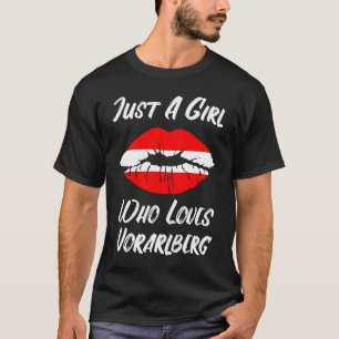 T-shirt Lèvres Bouche Amour Autriche Drapeau Vorarlberg