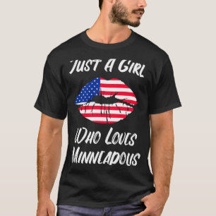 T-shirt Lèvres Bouche Amour Drapeau Américain Minneapolis