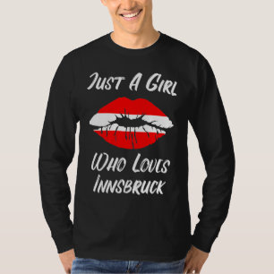 T-shirt Lèvres Bouche Amour Drapeau Autriche Innsbruck